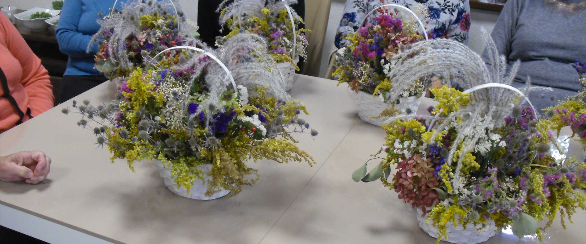 Wykonane bukiety kwiatów