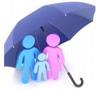 Rodzina pod parasolką