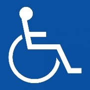 Logo niepełnosprawność na wózku